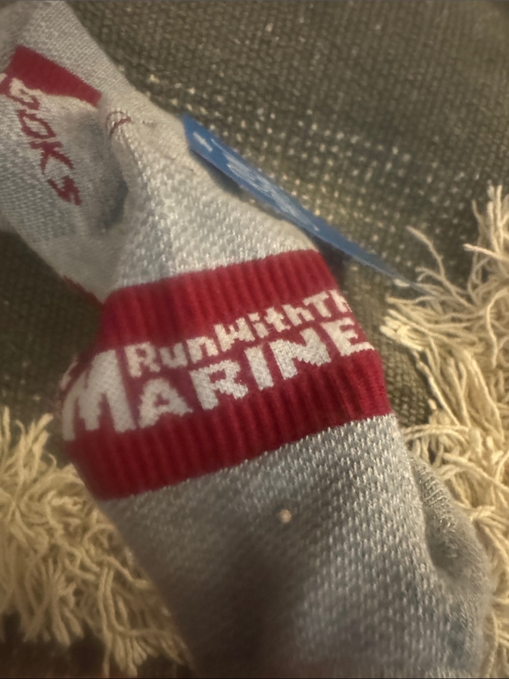 Brooks Gray & Red Low-Cut Athletic Socks - Picture 2 of 2